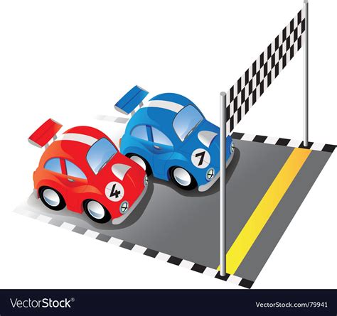 cartoon racing cars royalty  vector image vectorstock