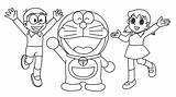 Nobita Kartun Dan Menggambar Anak Cara Shizuka Doremon sketch template