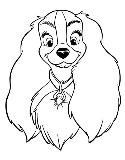 lady   tramp color page disney coloring pages color plate