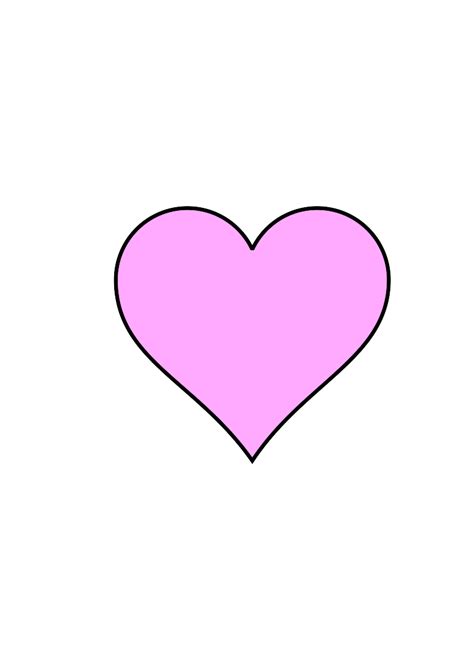 pink heart outline clipart best