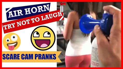Air Horn Scare Pranks Scaring People Scare Cam Show Funny Pranks