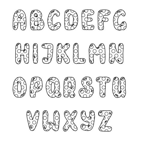 images  polka dot printable alphabet letters bubble letter