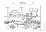 Garage Vehicule Momes Concernant Greatestcoloringbook Rieur Automobil sketch template