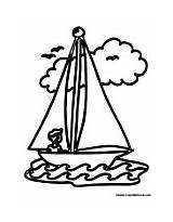 Sailing Coloring Pages Sailboat sketch template