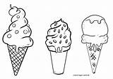 Malvorlage Eiswaffeln Eis Essen sketch template