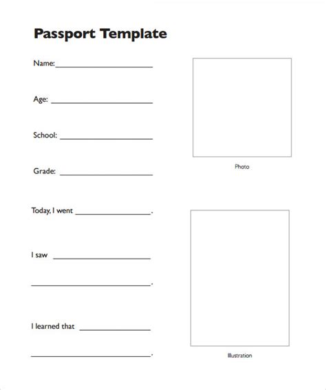 downloadable blank passport template master template