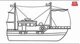Mewarnai Kapal Laut Menggambar Untuk Perahu Besar Keren sketch template