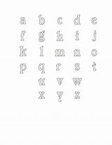 Lowercase Alphabet Stencils sketch template