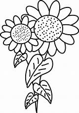 Sunflower Coloring Pages Sunflowers Printable Print Van Colouring Sun Clipart Color Cliparts Clip Bouquet Gogh Fall Fancy Getdrawings Drawing Flowers sketch template