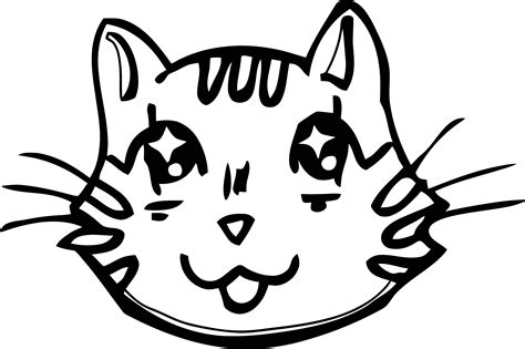 manga cat face coloring page wecoloringpagecom
