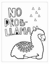 Llama Coloring Printable Pages Prob Cute Lama Colouring Kids Color Template Teacherspayteachers Sheets Simple Print Fun Getcolorings Just Choose Board sketch template