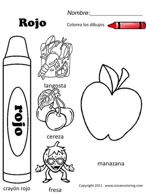 spanish coloring worksheets  espanol  los pequenos