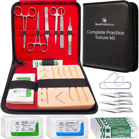 buy complete sterile suture practice kit   aid field emergency