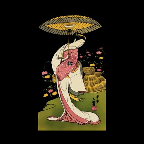 Japanese Geisha Woman With Umbrella Geisha Gobelin Teepublic Pl