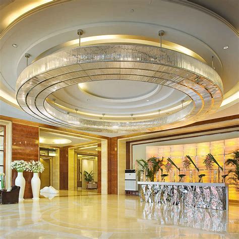 hotel lobby large circle chandelier minghin lighting