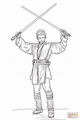 Anakin Skywalker Coloring Pages Wars Star Lightsabers Printable Luke Episode Two Lego Darth Drawing Clone Drawings Yoda Vader Book Adult sketch template