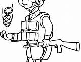 Coloring Pages Soldier M16 Print Printable Getcolorings Getdrawings Soldiers sketch template