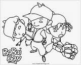 Mewarnai Boboiboy Mewarna Anak Boboboy Bagian Tanah Anakcemerlang Cemerlang Bagus Sugiarto Adik Kekuatan sketch template