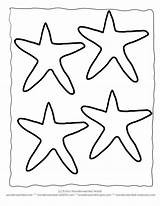 Starfish Template Outline Fish Kids Ocean Coloring Clipart Printable Drawing Crafts Pages Star Animal Outlines Cliparts Paper Clip Craft Panda sketch template
