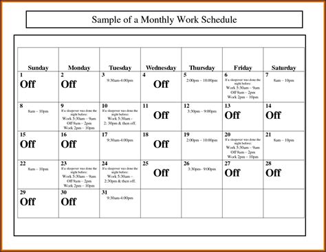 work plan calendar template  template  resume examples zvawxe
