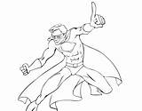 Super Boy Coloring Coloringcrew Heroes sketch template