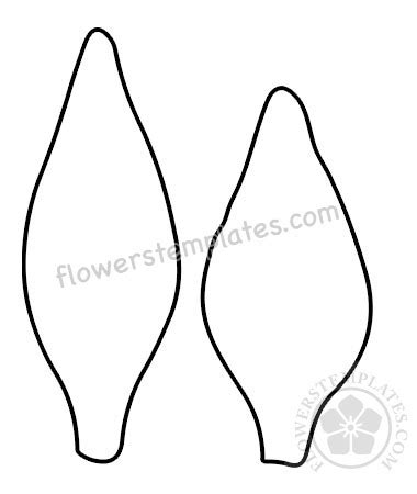 printable lily flower petals template flowers templates