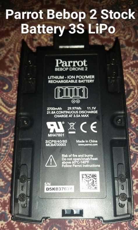 high pro glow parrot bebop  battery charging