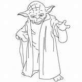 Yoda Coloring Sketch sketch template