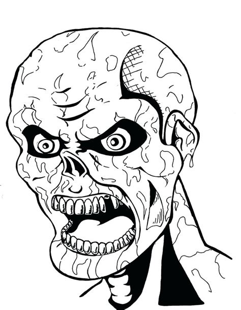 coloring pages halloween  scary  getdrawings