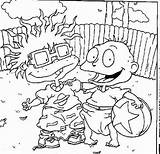 Rugrats Coloring Pages Printable Kids Chuckie Adult Colouring Tommy Sheets Lil Cartoon Birthday Phil Everything 90s Grown Book Characters Books sketch template
