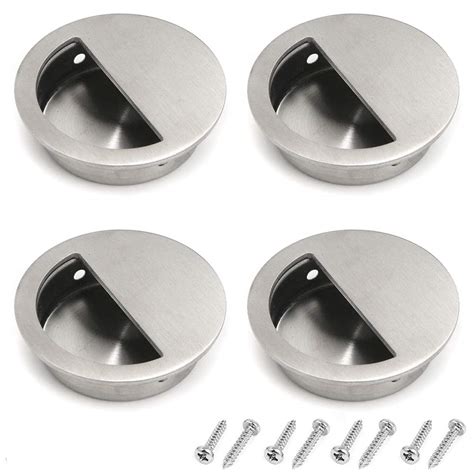 buy ea  packs recessed sliding pull door handles mm stainless steel