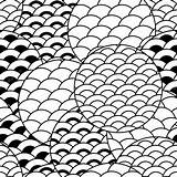 Naadloze Patroon Abstracte Stockillustratie Golven Gestileerde Makarova sketch template