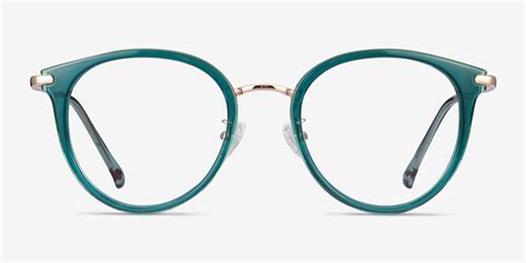 Hollie Round Teal Frame Glasses For Women Eyebuydirect