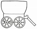Wagon Drawing Covered Clipart Coloring Train Pioneer Cliparts Pages Clip Easy Western Cover Silhouette Oregon Handcart Library Ox Trail Station sketch template