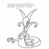 Serperior Servine sketch template