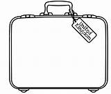 Suitcase Clipart Clip Open Coloring Template Printable Sweden Luggage Tag Travel Outline Drawing Case Cliparts Activities Pages Blank Around Dishes sketch template