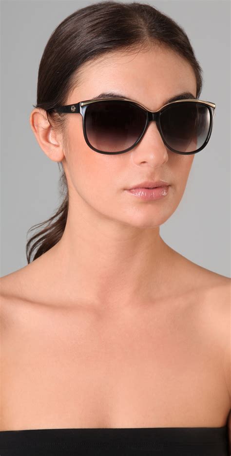 Gucci Oversized Sunglasses In Black Lyst