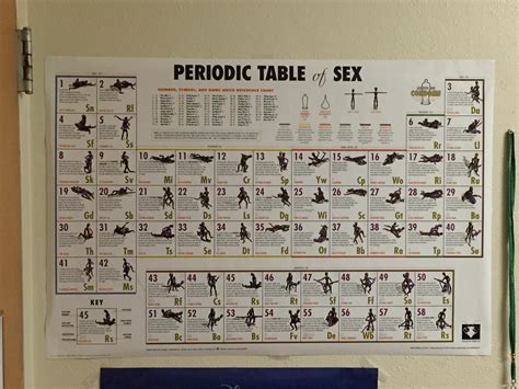 Periodic Table Of Sex Humor Poster 24x36 From Bananaroad