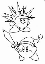 Kirby Colouring sketch template