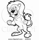 Lion Outline Coloring Clipart Illustration Mad Royalty Rf Perera Lal Drawing Getdrawings 2021 sketch template