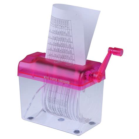 kebica pink hand shredder  pc hand operated mini paper shredder