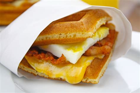 waffle breakfast sandwich recipe catch  party