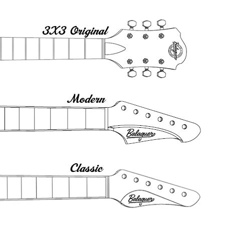 headstock shapes balaguer guitars