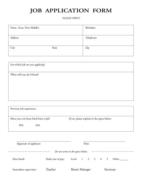 basic job application forms  edit fill sign  handypdf