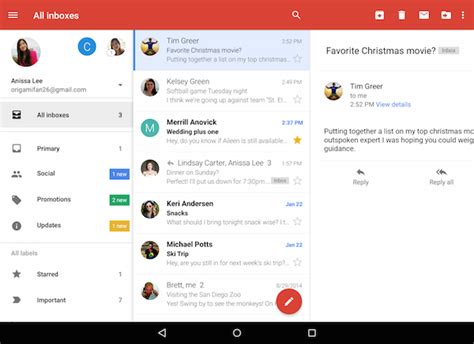 unified inbox  gmail  android