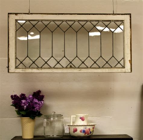 ithaca antique leaded glass window pane sold