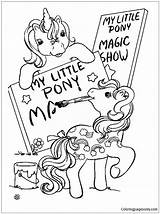 Pony Little Pages Magic Show Coloring Color Cartoons Kids sketch template