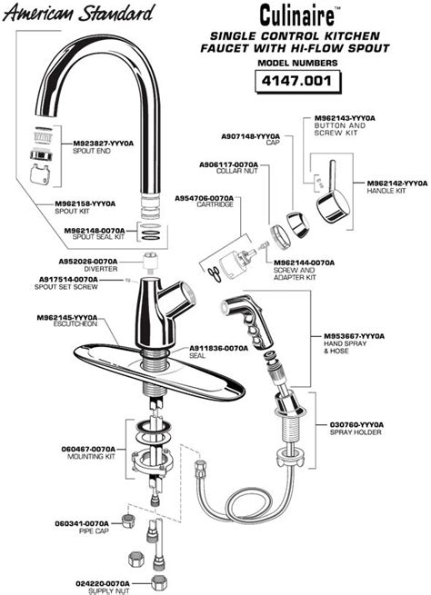 glacier bay kitchen faucet parts diagram  kitchen blog