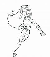 Starfire Teen Coloring Pages Titans Go Drawing Titan Getdrawings Jaal Coloringhome Comments sketch template
