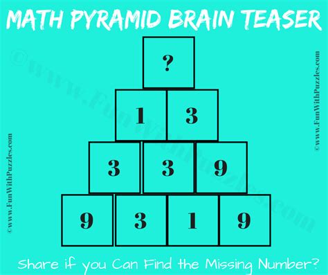 pyramid picture maths puzzle  answer number puzzle